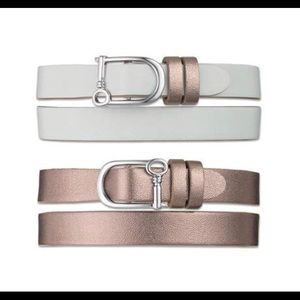 NWT! double leather keeper bracelet